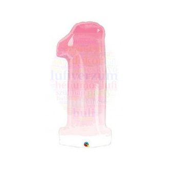 86 cm-es rózsaszín ombre mintás fólia léggömb
