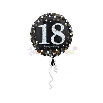18-as Happy Birthday Sparkling Születésnapi Fólia Lufi