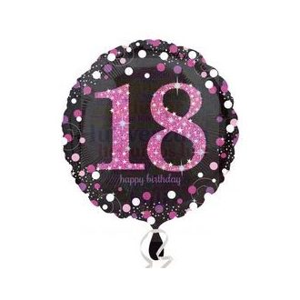 18-as Happy Birthday Pink Szülinapi Fólia Lufi
