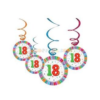 18-as Szülinapi Radiant Parti Függő Dekoráció - 6 db-os