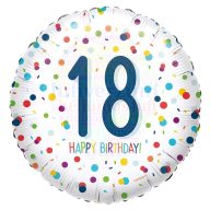 18-as Konfetti Mintás - Szülinapi Fólia Lufi