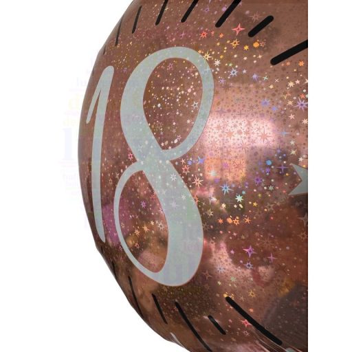 45 cm-es 18-as Rosegold Csillogó Szülinapi Fólia Lufi
