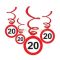 20-as Sebességkorlátozó Szülinapi Függődekoráció - 6 db-os