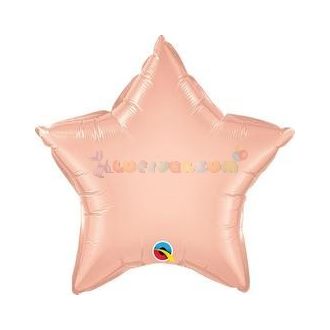 Rózsaarany - Rose Gold Csillag Fólia Lufi