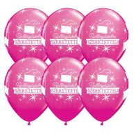   28 cm-es Ballagásodra Szeretettel feliratos latex Lufi Darabra "A"