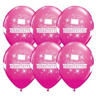   28 cm-es Ballagásodra Szeretettel feliratos latex Lufi Darabra "A"