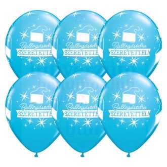   28 cm-es Ballagásodra Szeretettel feliratos latex Lufi Darabra "B"