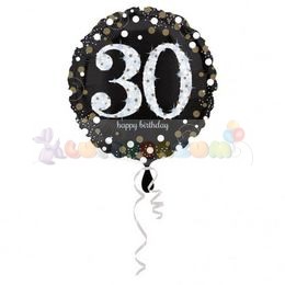 30-as Happy Birthday Sparkling Születésnapi Fólia Lufi