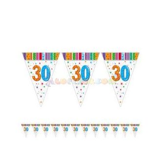 30-as Radiant Szülinapi Zászlófüzér - 5 m