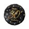 30-as arany-fekete elegáns szülinapi lufi - 45 cm