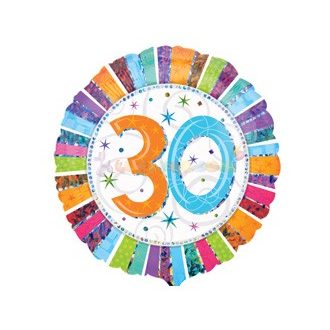 Radiant 30-as Születésnapi Fólia Lufi