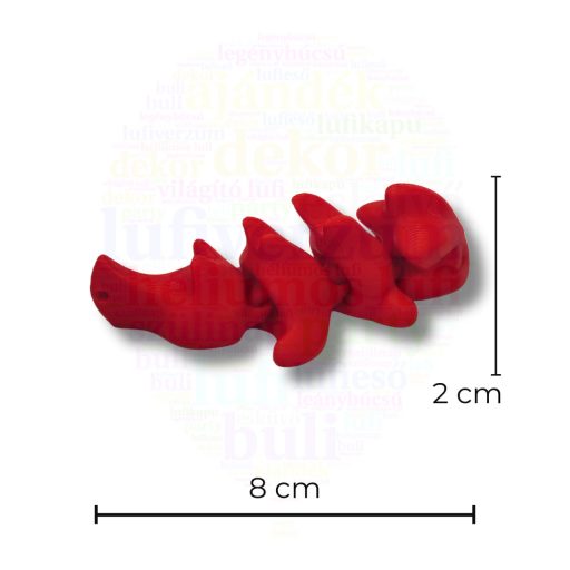 3D nyomtatott fekvő sárkány figura - 8 cm