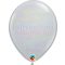 40 cm-es latex Qualatex party Léggömb  darabra - Szürke