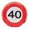 40-es sebességkorlátozós tábla fólia lufi