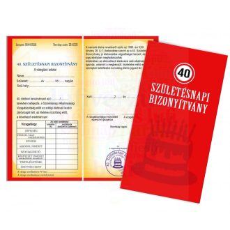 40. Születésnapi bizonyítvány - Születésnapi ajándék