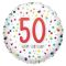 50-es Konfetti Mintás - Szülinapi Fólia Lufi