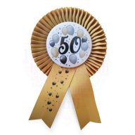 40. Szülinapi elegáns arany szalagos kitűző