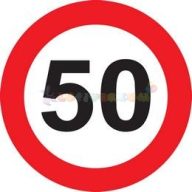 50-es Sebességkorlátozó Szülinapi Tábla - 40 cm