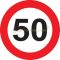 50-es Sebességkorlátozó Szülinapi Tábla - 40 cm