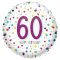 60- as Konfetti Mintás - Szülinapi Fólia Lufi