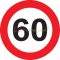 60-as Sebességkorlátozó Szülinapi Tábla - 40 cm