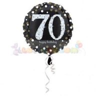 70-es Happy Birthday Sparkling Születésnapi Fólia Lufi