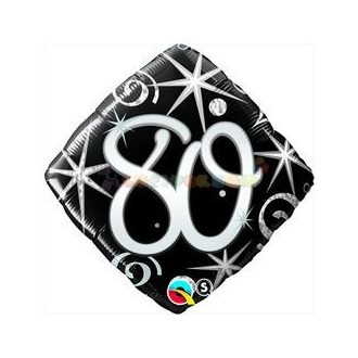   80-as Elegant Sparkles and Swirls Szülinapi Számos Fólia Lufi