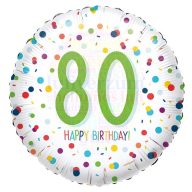 80- as Konfetti Mintás - Szülinapi Fólia Lufi