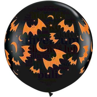 Hold és Denevérek - Halloween Latex Lufi - 91 cm
