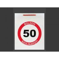 Boldog 50. Szülinapot Sebességkorlátozó Ajándéktasak