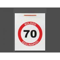 Boldog 70. Szülinapot Sebességkorlátozó Ajándéktasak
