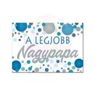 A Legjobb Nagypapa Kék Pasztell Konfettis Hűtőmágnes