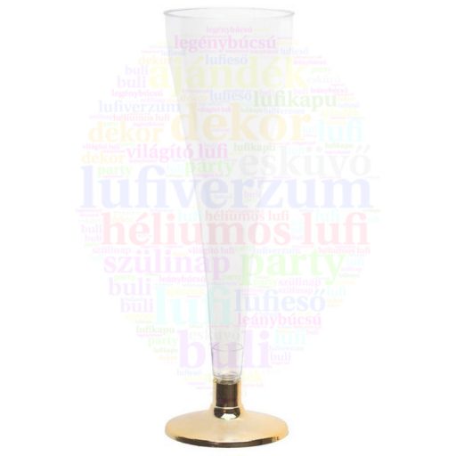 Arany Parti Pezsgőspohár - 12 cl-es, 6 db-os