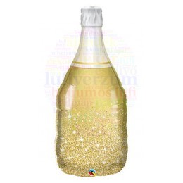 Arany Pezsgősüveg - Golden Bubbly Wine Fólia Lufi
