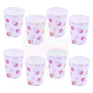 Arany Pink Színű Pöttyös Pohár - 250 ml-es, 8 db-os