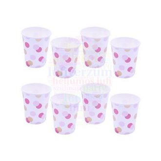 Arany Pink Színű Pöttyös Pohár - 250 ml-es, 8 db-os