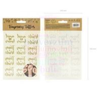 Lemosható Arany Tetoválás Lánybúcsúra, 13 db-os