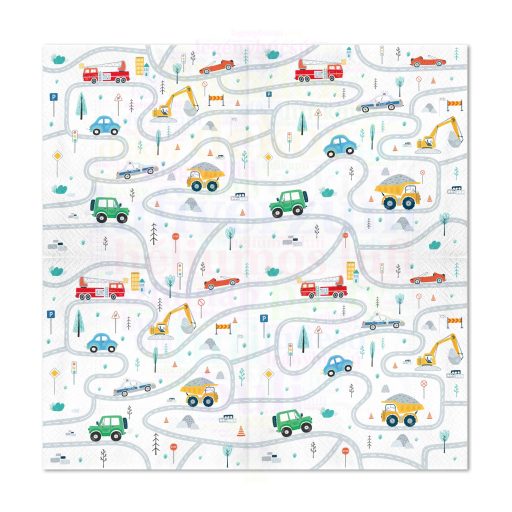 Autó mintás szalvéta - 10 db/csomag