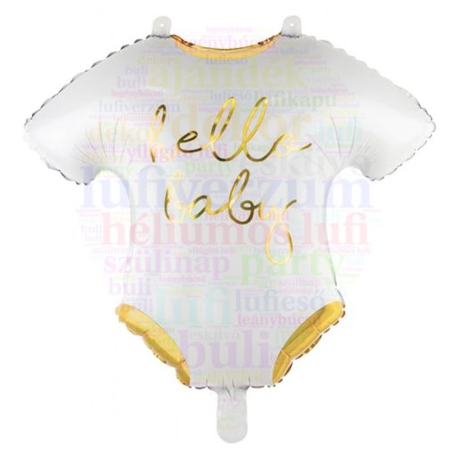 Baba Rugdalózó Mintás Fólia Lufi, 50 cm-es