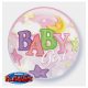 Baby Girl Hold és csillagok Bubble Léggömb Babaszületésre, 56 cm-es
