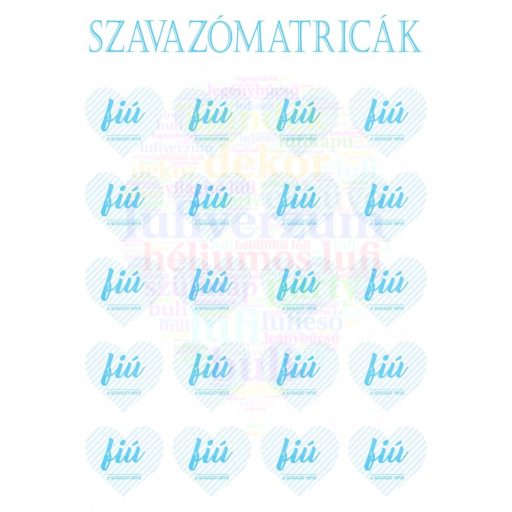 Babaváró Szavazótábla 29,5x40 Cm, 2x20 Db Matricával