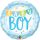 Baby Boy Banner & Dots Fólia Lufi Babaszületésre - 45 cm