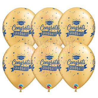 28 cm-es Ballagási latex Lufi Darabra - Congrats Graduate