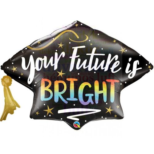 Your Future is Bright Grad Cap Fólia Lufi Ballagásra