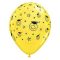 28 cm-es Ballagási smile mintás latex Lufi Darabra
