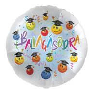 Ballagásodra Feliratú Smile Face Parti Fólia Lufi