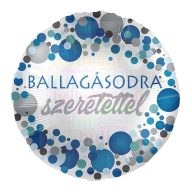   Ballagásodra Szeretettel Kék Pasztell Konfettis Parti Fólia Lufi