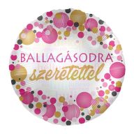   Ballagásodra Szeretettel Pink Pasztell Konfettis Parti Fólia Lufi