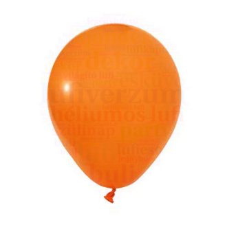 Balonevi léggömb 30 cm-es Narancs színekben 100db/csomag
