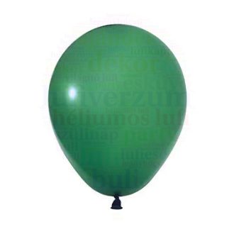 Balonevi léggömb 30 cm-es zöld színekben 100db/csomag